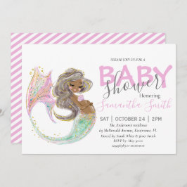 Sjöjungfru Future Mamma Baby Shower. Under havet. Meddelande