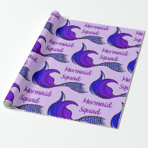 Sjöjungfru fyrkant med lila sjöjungfru svan