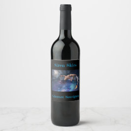 Sjöjungfru Galaxy Vinflaska Etikett