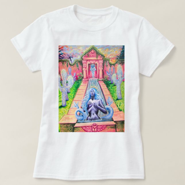 Sjöjungfru Garden av Nefertara T Shirt (Design framsida)