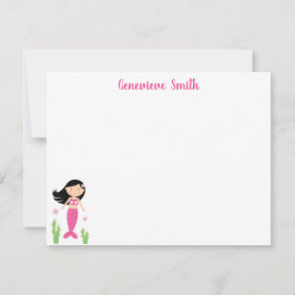 Sjöjungfru Girl Anteckningskort