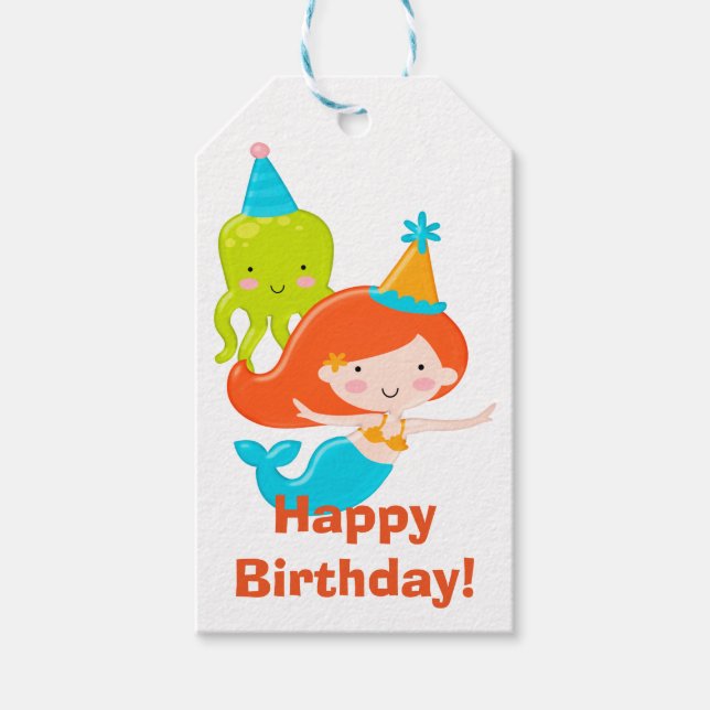 Sjöjungfru Girl Presentetikett (Framsidan)