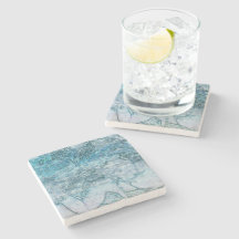 Sjöjungfru Girl Teal Grönt Blue Nautical Ocean Vin