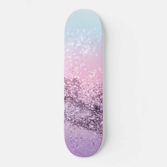Sjöjungfru Girls Glitter #2 Mini Skateboard Bräda 18,5 Cm (Framsida)