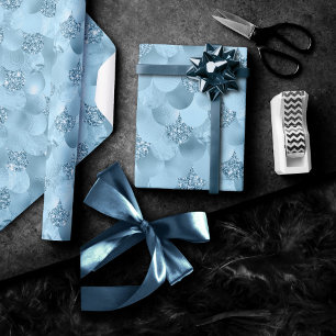 Sjöjungfru Glam Dusty Ice Blue Sheen Luster Presentpapper