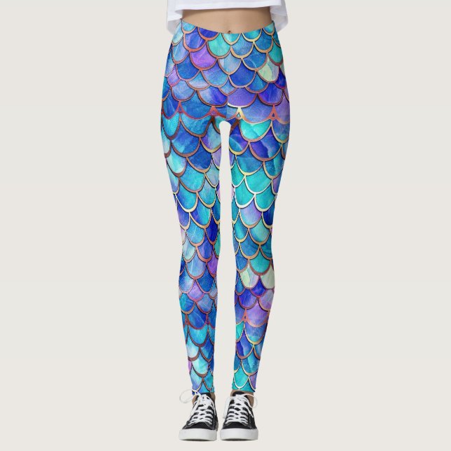 Sjöjungfru Glasskikt Leggings (Framsida)