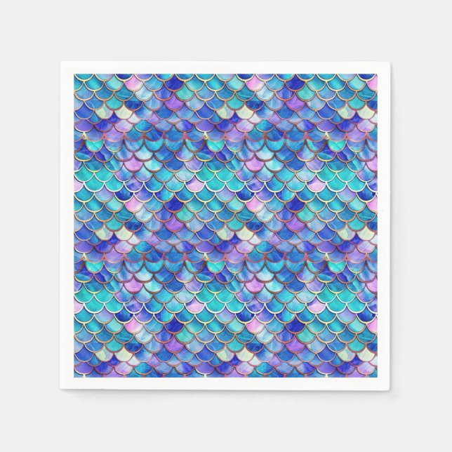 Sjöjungfru Glasskikt Pappersservett (Framsidan)