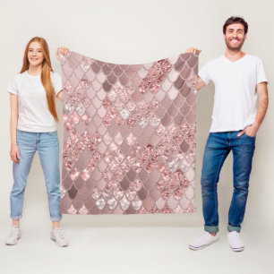 Sjöjungfru Glitter Scales #8 (Faux Glitter) Fleecefilt