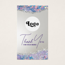 Sjöjungfru glitter-sekvin, paket visitkort