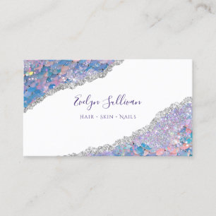 Sjöjungfru Glitter Sequin-Affärskortet Visitkort