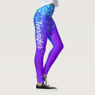Sjöjungfru Gnistra Skalförändra Lila Blå jogga Leggings