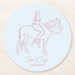 Sjöjungfru grafik underlägg papper rund