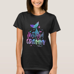 Sjöjungfru Grammy Women Family Matching 1:a födels T Shirt