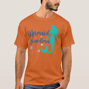 Sjöjungfru Grandma Birthday Girls Familjetecknet M T Shirt