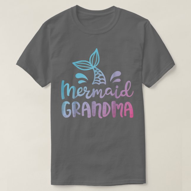 Sjöjungfru Grandma Funny Grandmor Family Matching T Shirt (Design framsida)