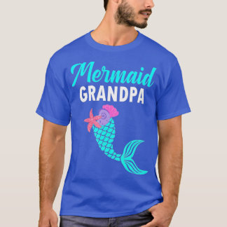 Sjöjungfru Grandpa Family Matching Sjöjungfru Birt T Shirt