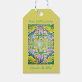 Sjöjungfru Grattis på födelsedagen Gift Märkres Presentetikett