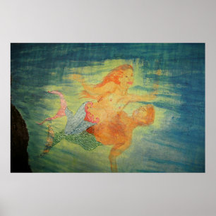 Sjöjungfru grotta kärlek poster