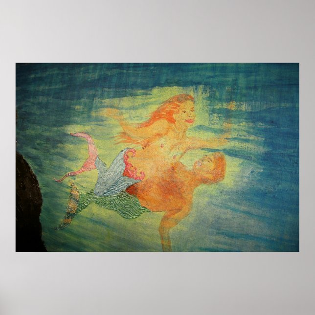 Sjöjungfru grotta kärlek  poster (Framsidan)