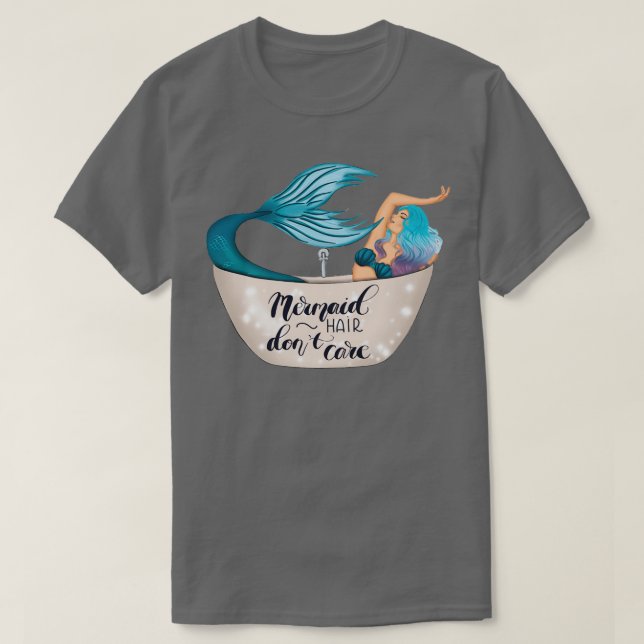 Sjöjungfru Hair Donx27t Care 3 T Shirt (Design framsida)