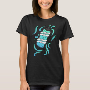 Sjöjungfru Hair Skölj inte blåhårsfärgade kvinnor T Shirt