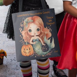 Sjöjungfru Halloween Candy Bus eller godis Tygkasse