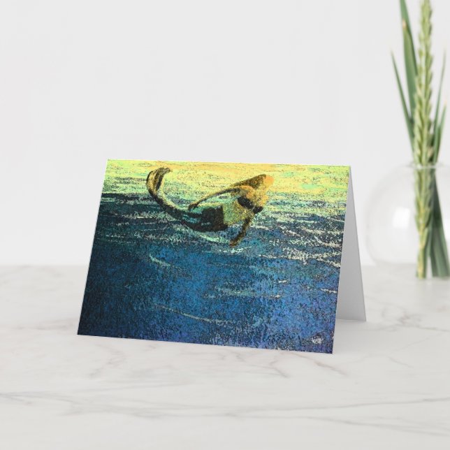 Sjöjungfru Hälsning the Dawn Kort (Framsida)