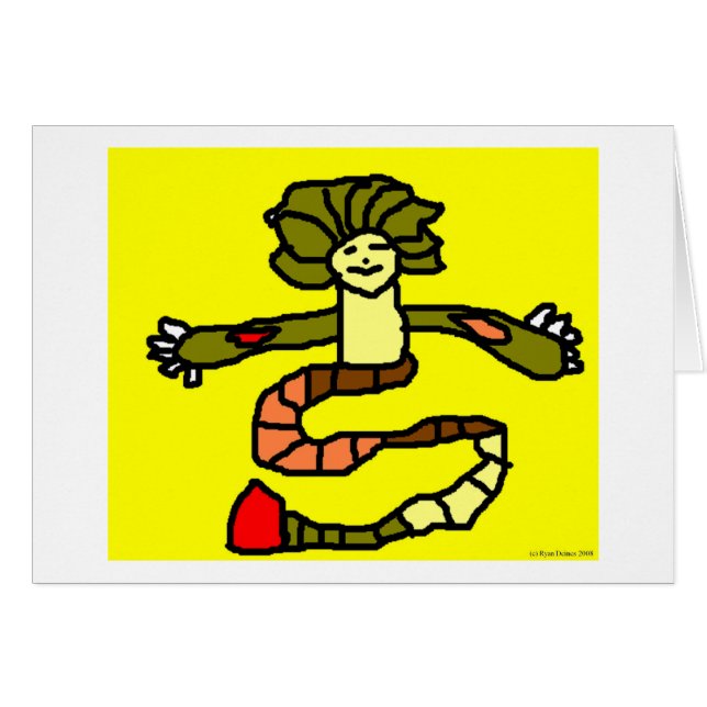 Sjöjungfru Hälsningskort (Framsidan Horizontal)