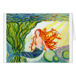 sjöjungfru hälsningskort