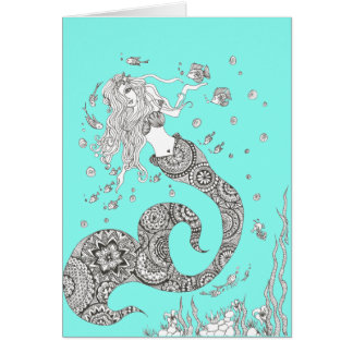 Sjöjungfru Hälsningskort