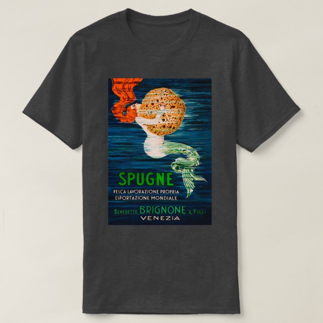 Sjöjungfru Holding a Sponge Italy Advertisement Vi T Shirt (Design framsida)
