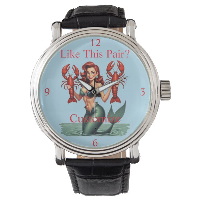 Sjöjungfru Holding Lobsters Thunder_Cove Armbandsur (Framsida)