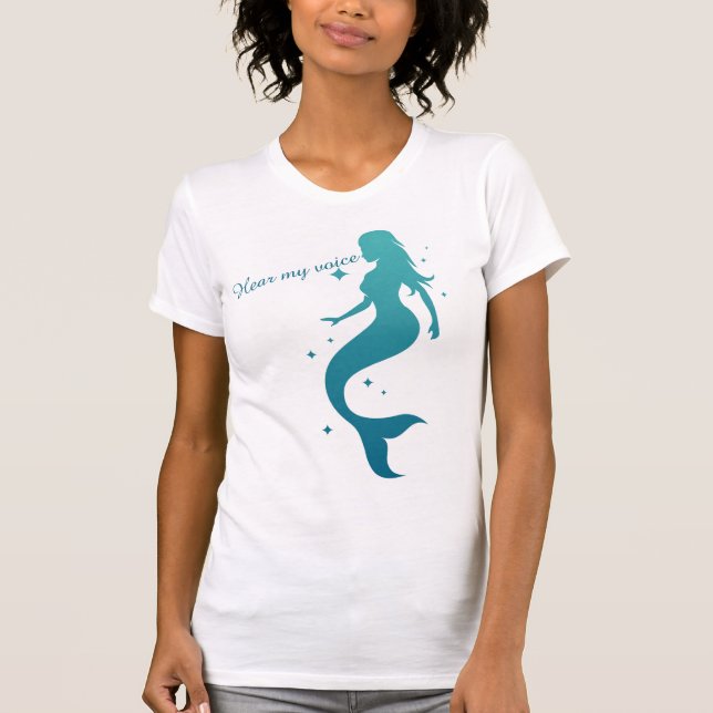 Sjöjungfru hör min röst t shirt (Framsida)