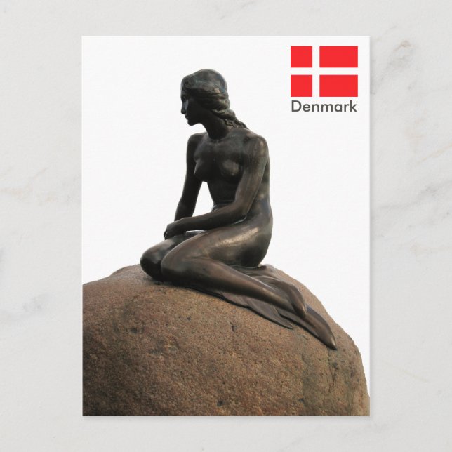 Sjöjungfru i Danmark Vykort (Framsida)