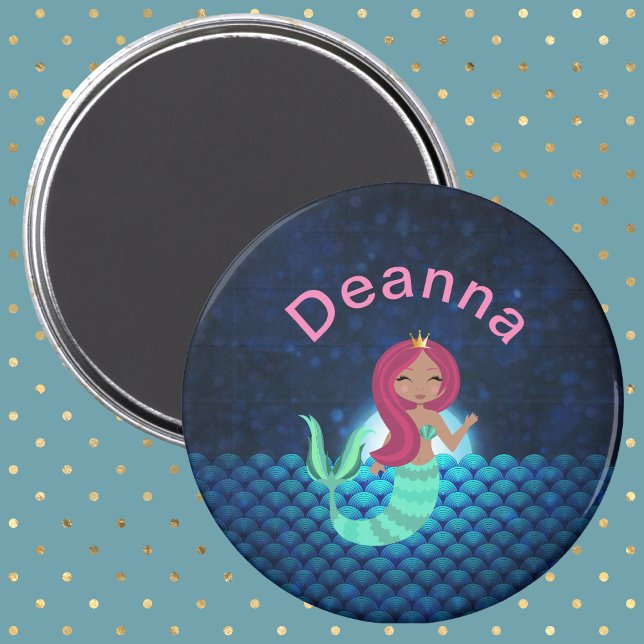 Sjöjungfru i ett magiskt månbelyst havsmagnet magnet (Skapare uppladdad)