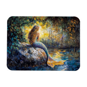 Sjöjungfru i Grotto-målning Magnet