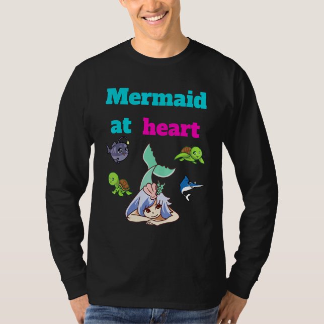Sjöjungfru i hjärtat t shirt (Framsida)