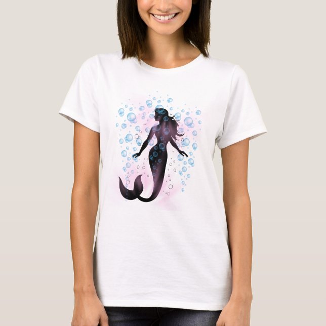 Sjöjungfru i mjuka tidvatten t shirt (Framsida)