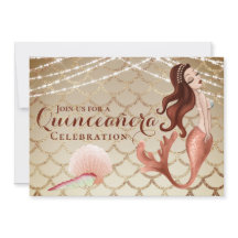 Sjöjungfru i roséguld under havet Quinceañera