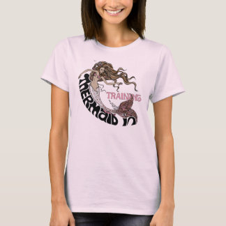 Sjöjungfru i utbildning (brunetten) tee shirt