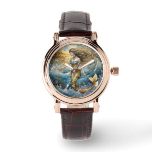 Sjöjungfru i Vinkara oceanen Armbandsur