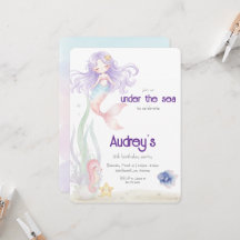 Sjöjungfru-inbjudan Under Havet