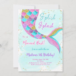 Sjöjungfru-inbjudan under havet inbjudningar