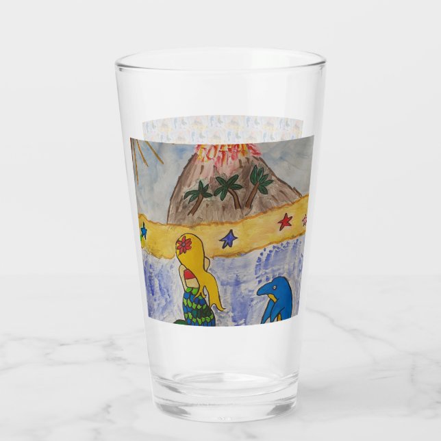 Sjöjungfru Island Glass Tumbler Glaskopp (Baksida)