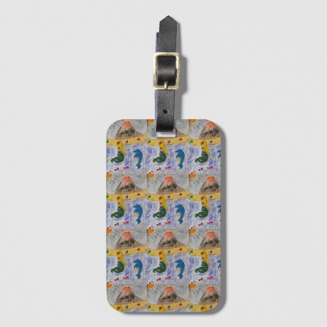 Sjöjungfru Island Luggage Tag Bagagebricka (Framsida vertikal)