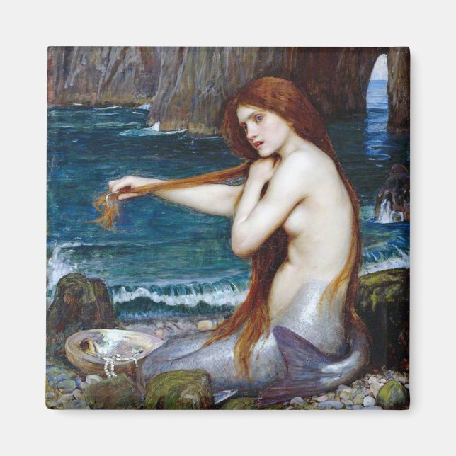 Sjöjungfru, John William Waterhouse Magnet (Framsidan)