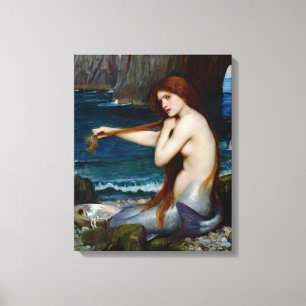 Sjöjungfru John William Waterhouse Painting Canvastryck