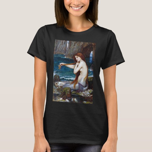 Sjöjungfru, John William Waterhouse T Shirt (Framsida)