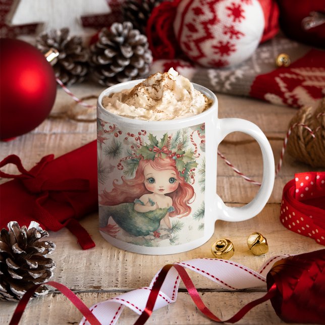 Sjöjungfru jul kaffemugg (Skapare uppladdad)