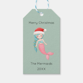 Sjöjungfru jul presentetikett